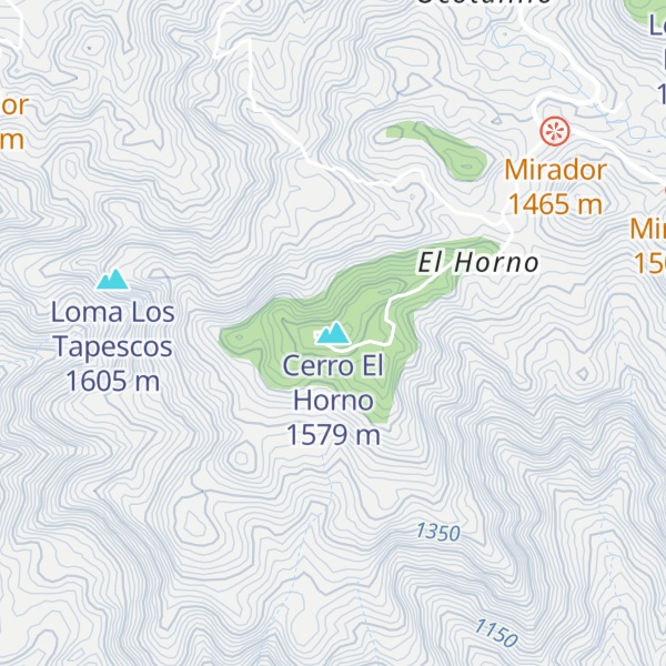 Map of Cerro El Horno