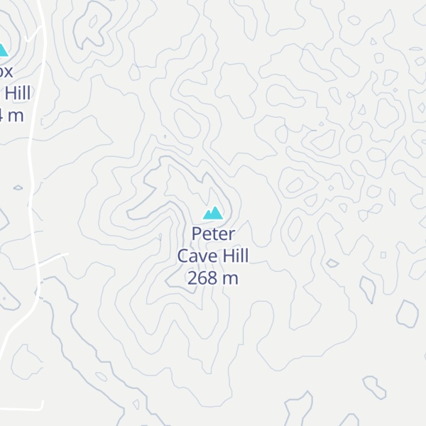 Map of Peter Cave Hill