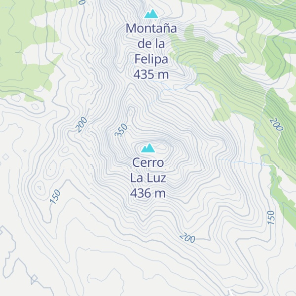 Map of Cerro La Luz