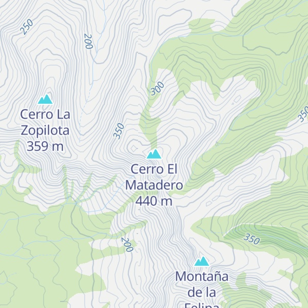 Map of Cerro El Matadero