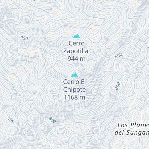 Map of Cerro El Chipote