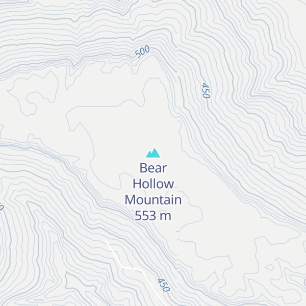 Map of Bear Hollow Mountain