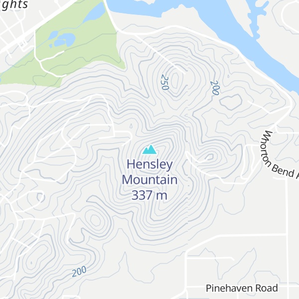 Map of Hensley Mountain