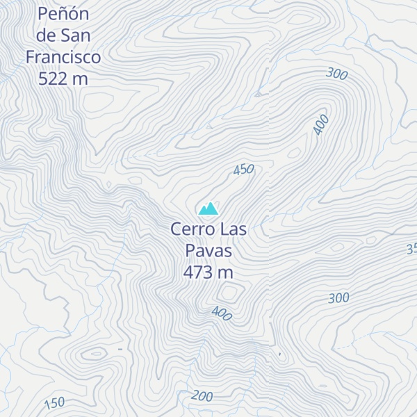 Map of Cerro Las Pavas