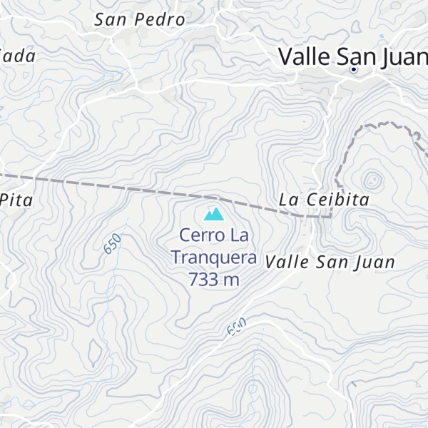 Map of Cerro La Tranquera