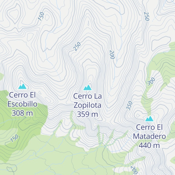 Map of Cerro La Zopilota