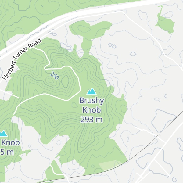 Map of Brushy Knob