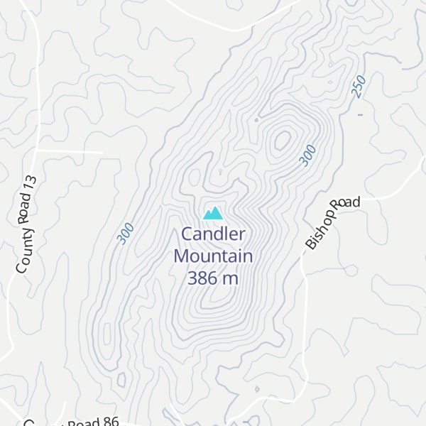 Map of Candler Mountain