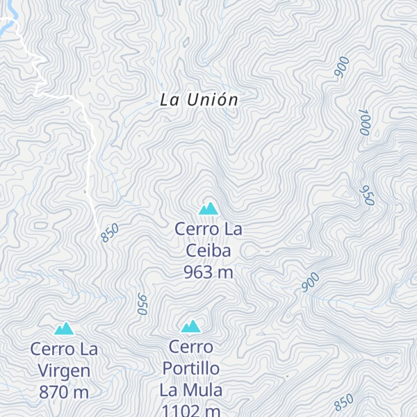 Map of Cerro La Ceiba