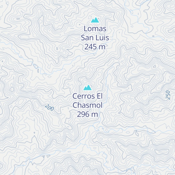Map of Cerros El Chasmol