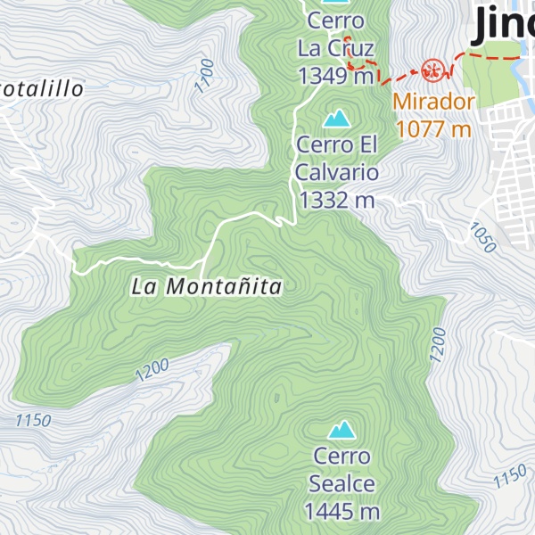 Map of Cerro La Montañita