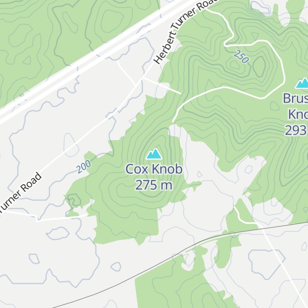 Map of Cox Knob