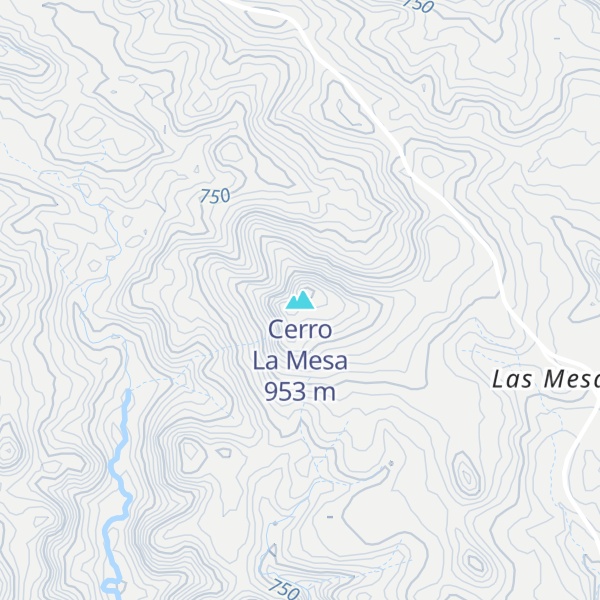 Map of Cerro La Mesa