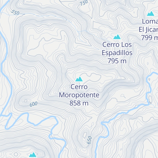 Map of Cerro Moropotente