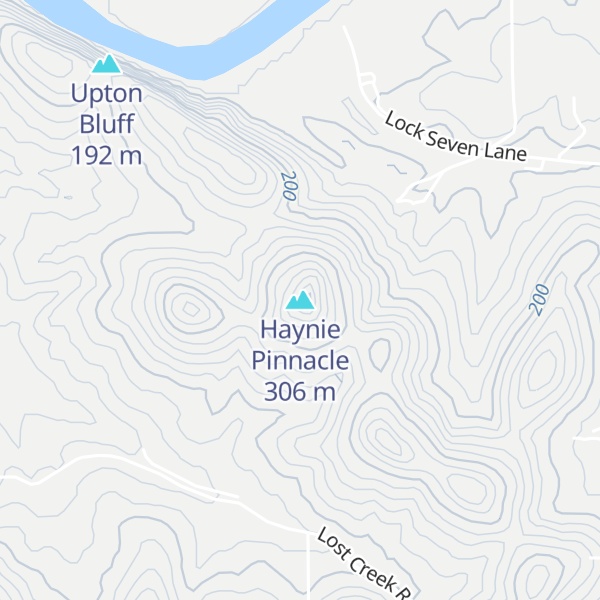 Map of Haynie Pinnacle