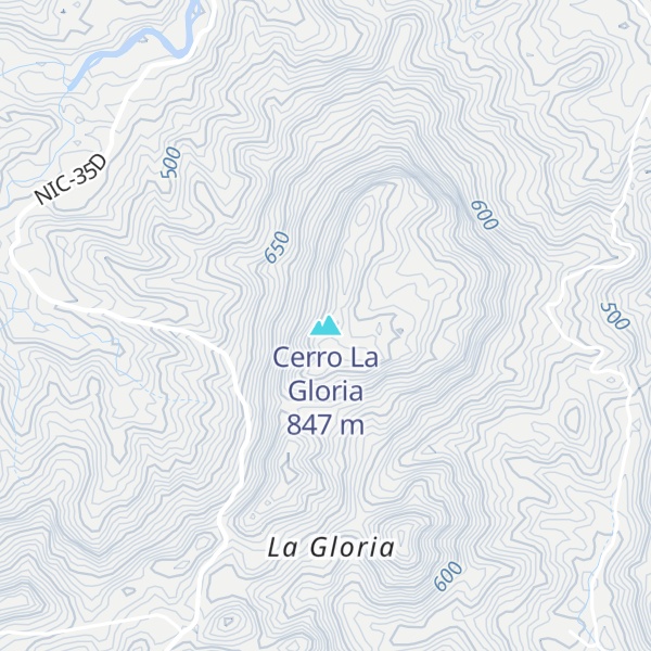 Map of Cerro La Gloria