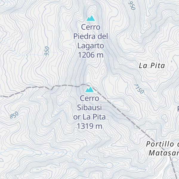 Map of Cerro Sibausi or La Pita