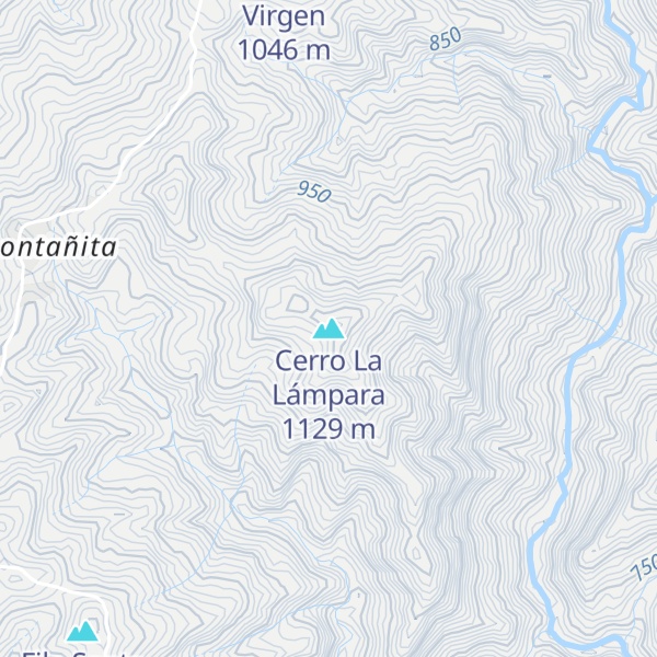 Map of Cerro La Lámpara