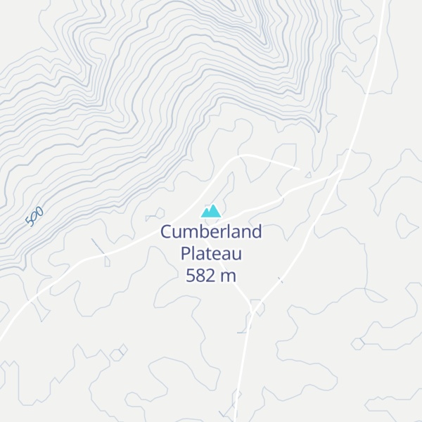 Map of Cumberland Plateau