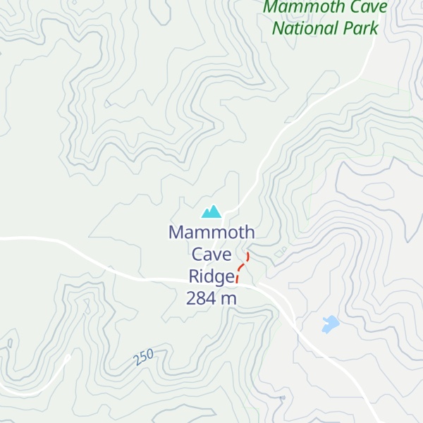 Map of Mammoth Cave Ridge