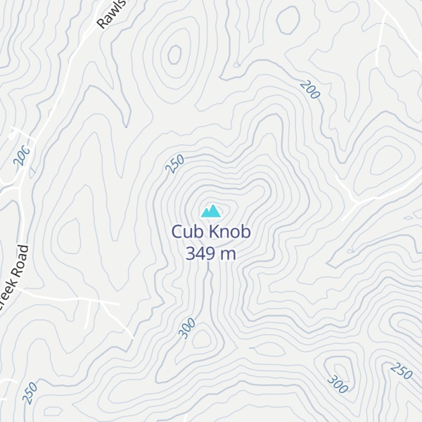 Map of Cub Knob