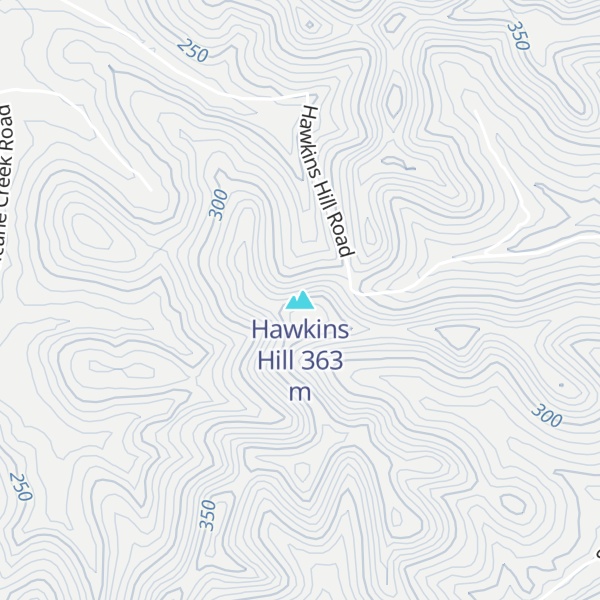 Map of Hawkins Hill