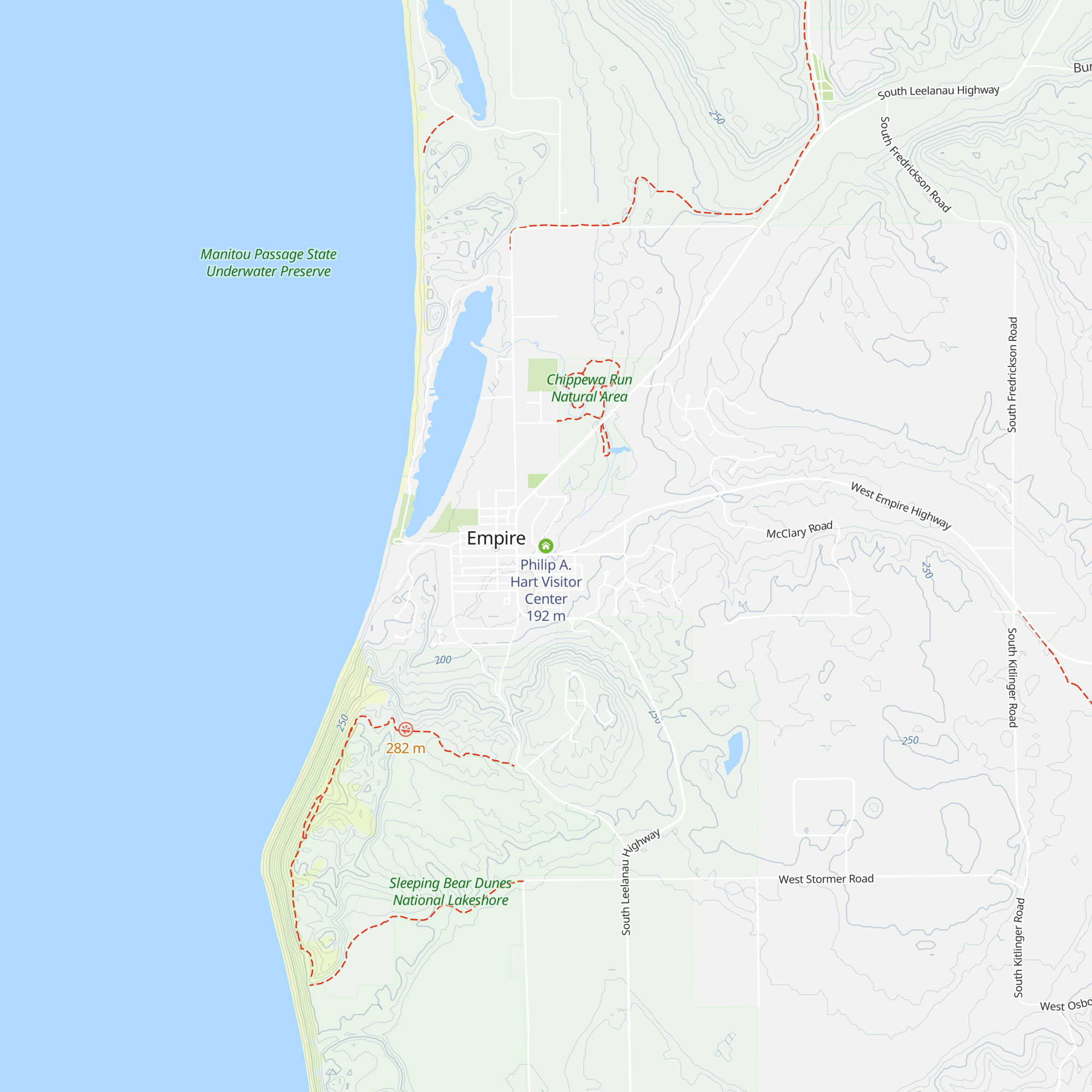 Philip A. Hart Visitor Center map