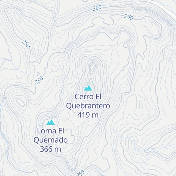 Map of Cerro El Quebrantero