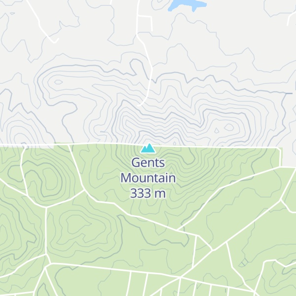 Map of Gents Mountain