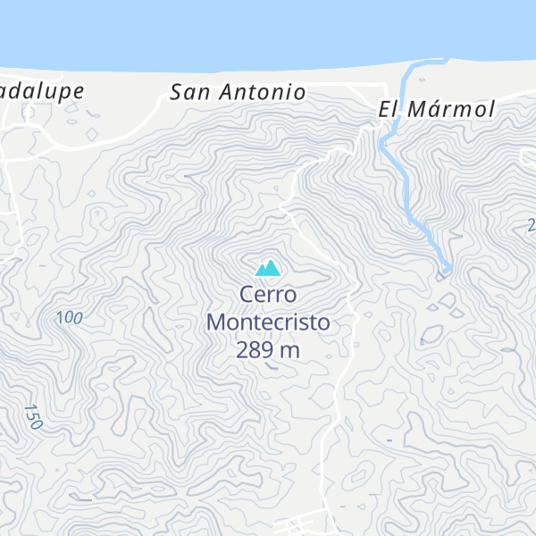 Map of Cerro Montecristo
