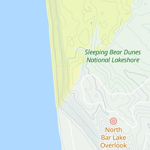 Map of Sleeping Bear Dunes