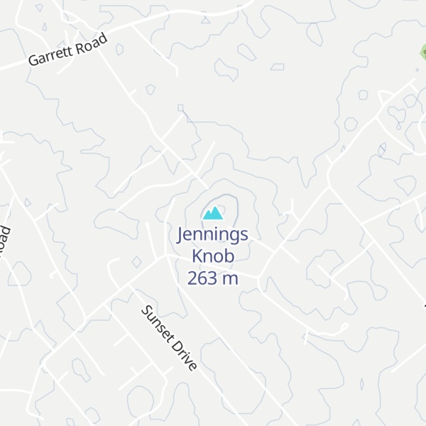 Map of Jennings Knob