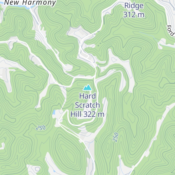 Map of Hard Scratch Hill