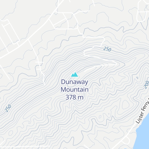 Map of Dunaway Mountain