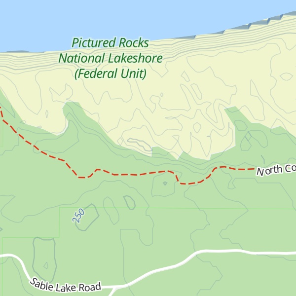 Map of Grand Sable Dunes