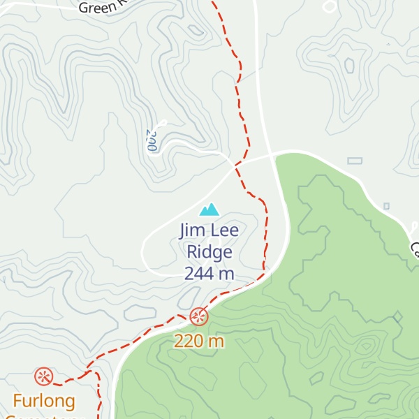 Map of Jim Lee Ridge
