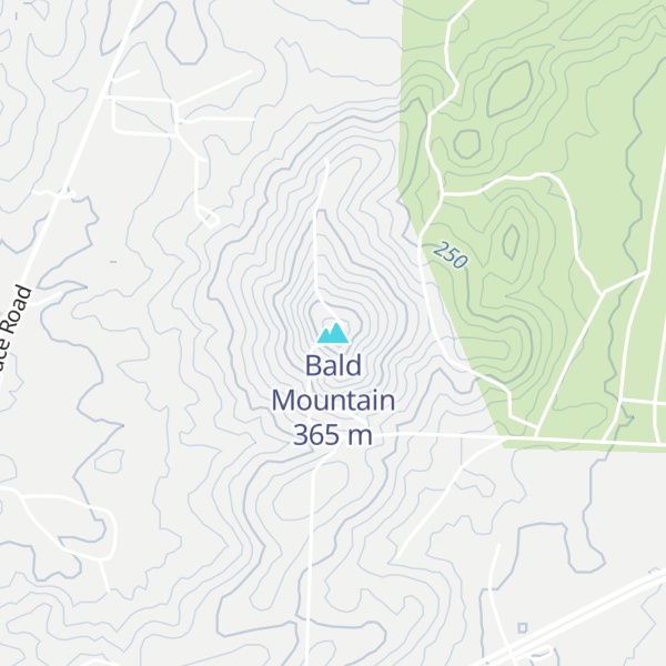 Map of Bald Mountain