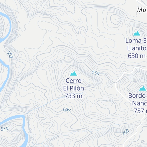 Map of Cerro El Pilón
