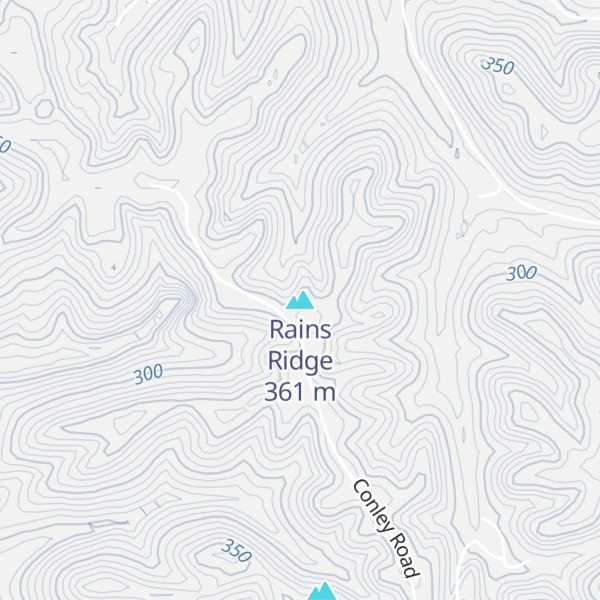 Map of Rains Ridge