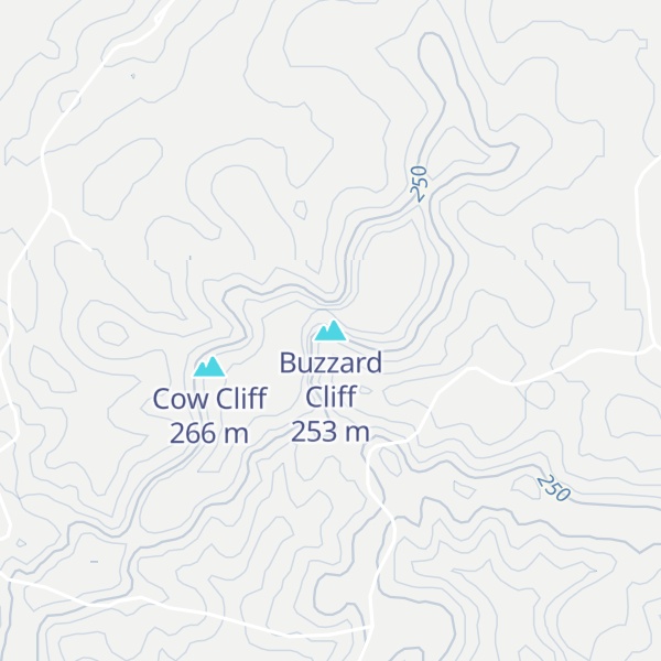 Map of Buzzard Cliff