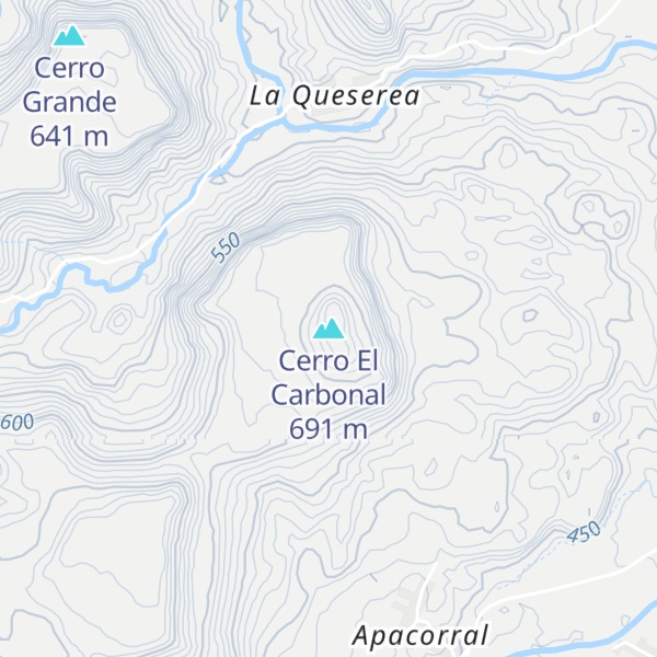 Map of Cerro El Carbonal