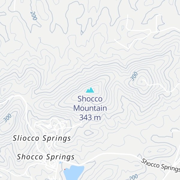 Map of Shocco Mountain