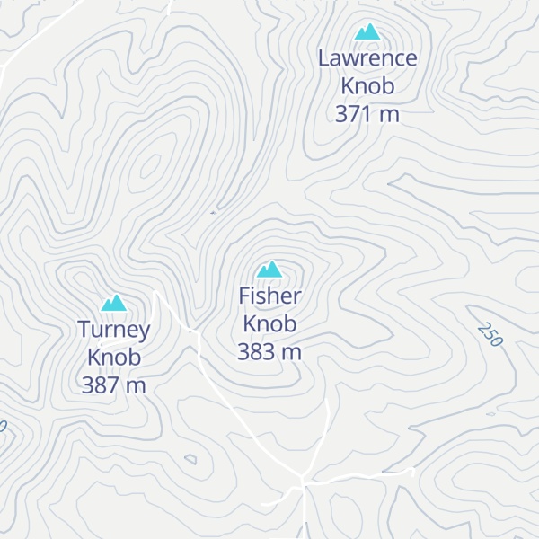 Map of Fisher Knob