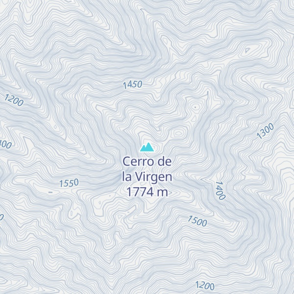 Map of Cerro de la Virgen