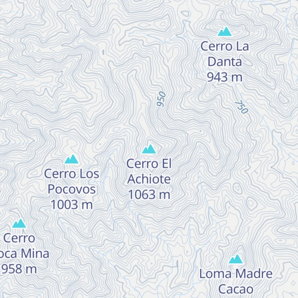Map of Cerro El Achiote