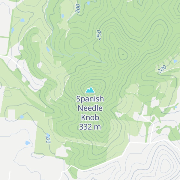 Map of Spanish Needle Knob