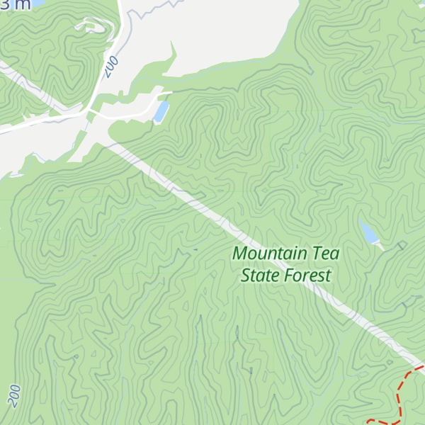 Map of Mountain Tea Ridge