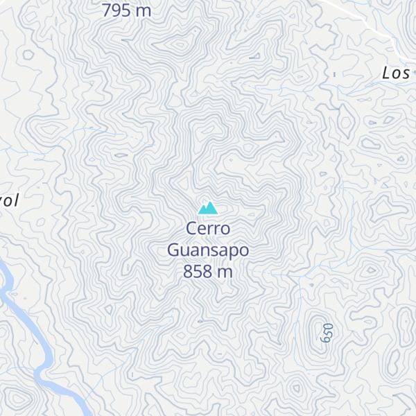 Map of Cerro Guansapo