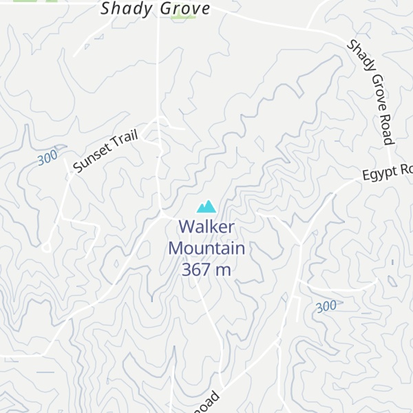 Map of Walker Mountain