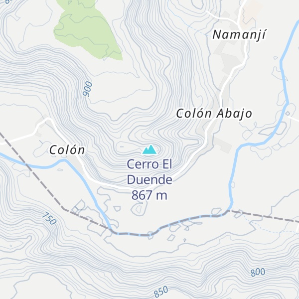 Map of Cerro El Duende
